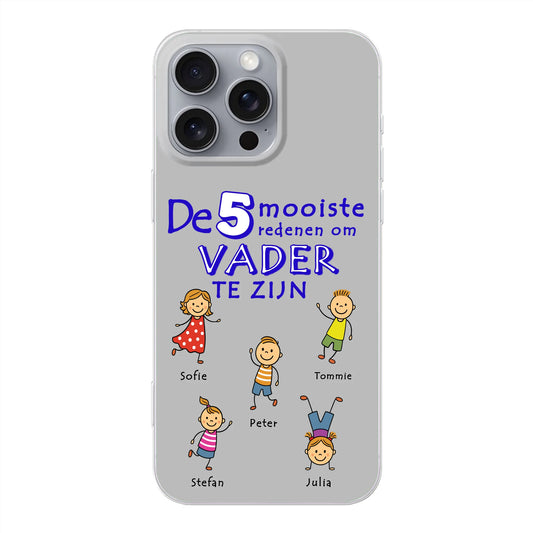 Gepersonaliseerd iPhone telefoonhoesje - De mooiste reden om vader te zijn