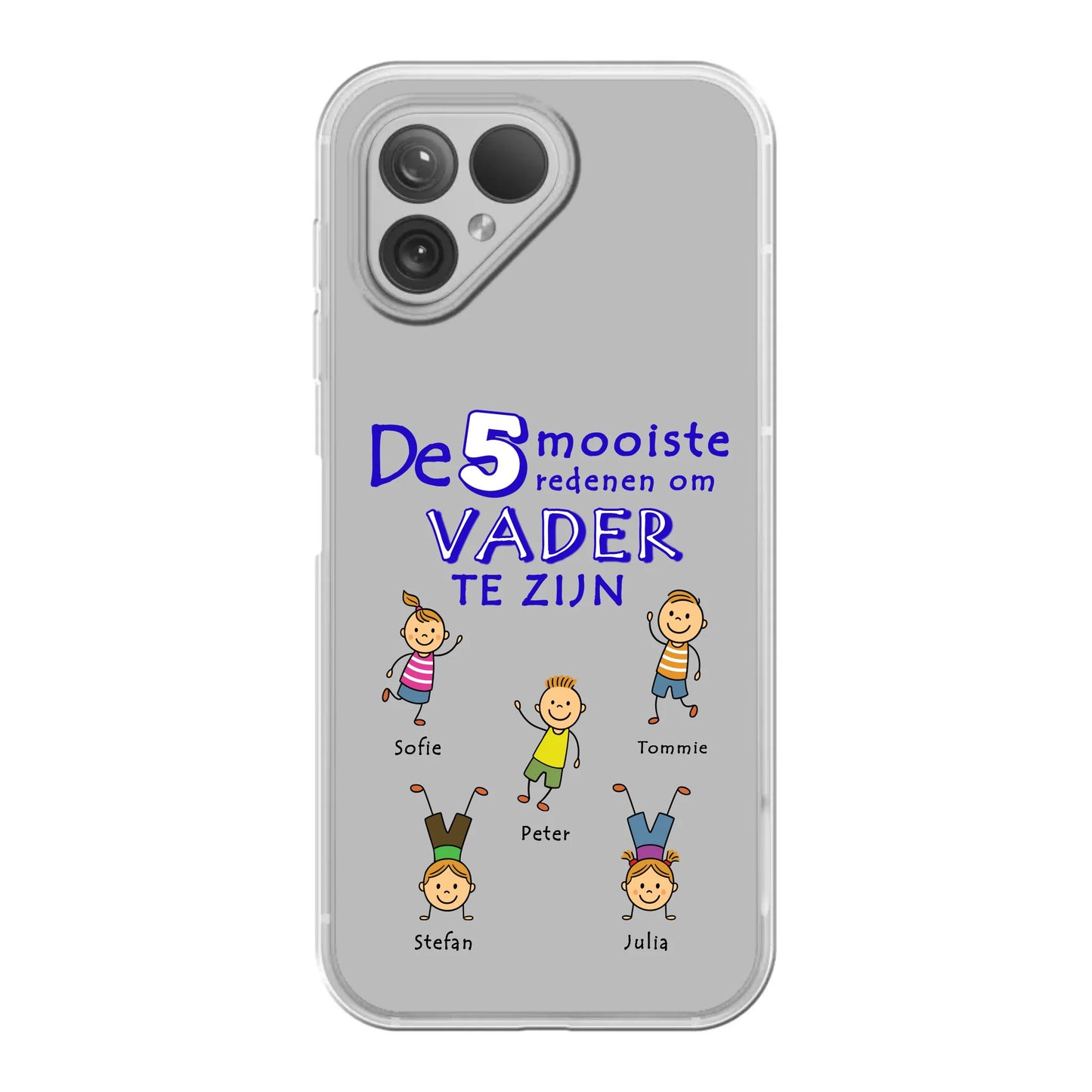 Gepersonaliseerd telefoonhoesje Sony / Honor / HMD / Nothing Phone / Fairphone - De mooiste reden om vader te zijn
