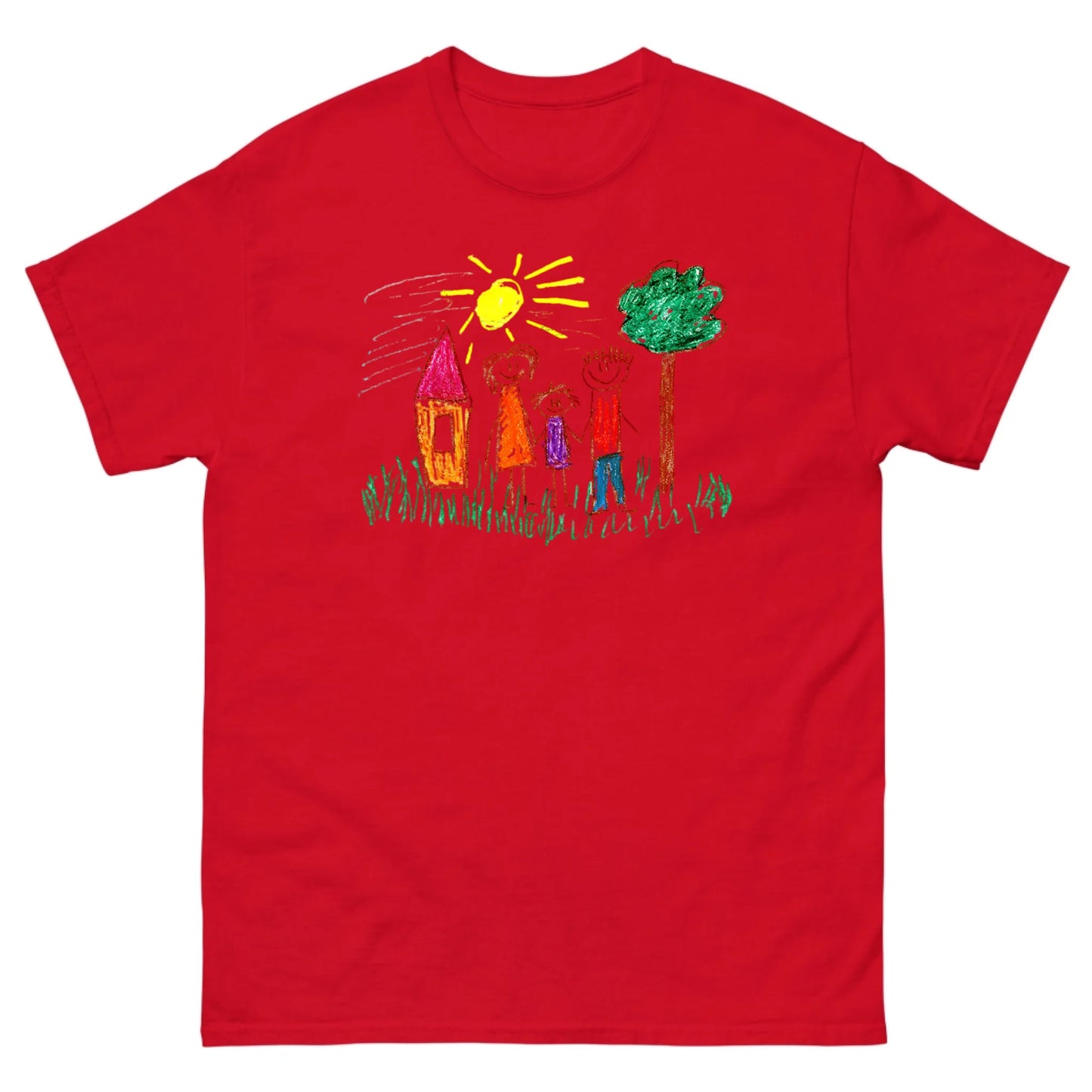Gepersonaliseerd T-shirt met zelfgemaakte tekening
