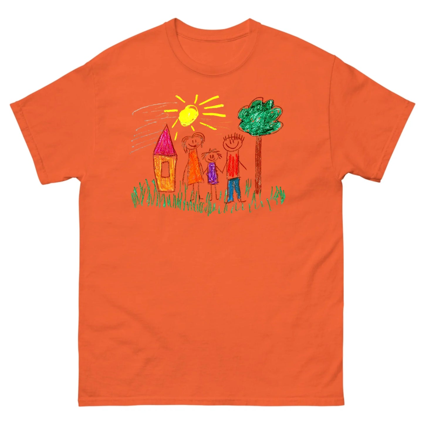 Gepersonaliseerd T-shirt met zelfgemaakte tekening