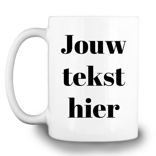 Gepersonaliseerde mok met eigen tekst