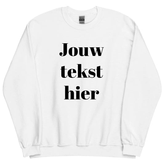 Gepersonaliseerde sweater met eigen tekst