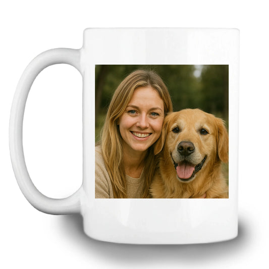 Gepersonaliseerde mok met eigen foto