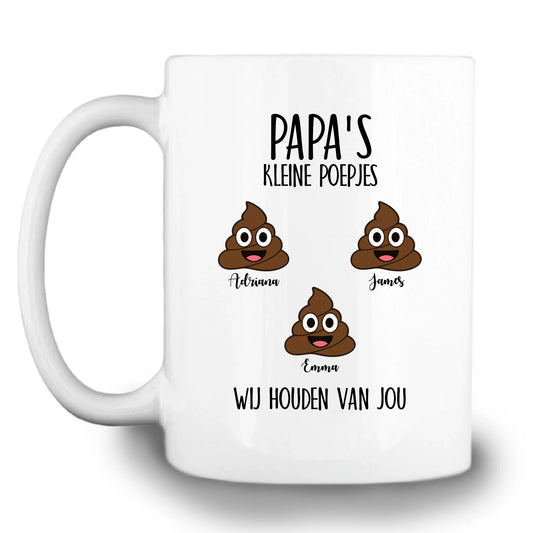 Gepersonaliseerde mok - Papa's kleine poepje(s)