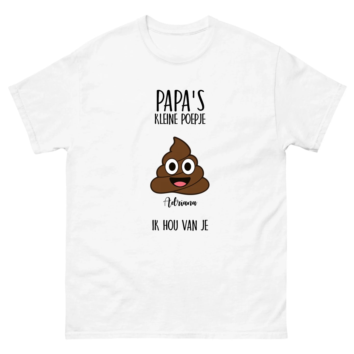 Gepersonaliseerd T-shirt - Papa's kleine poepje(s)