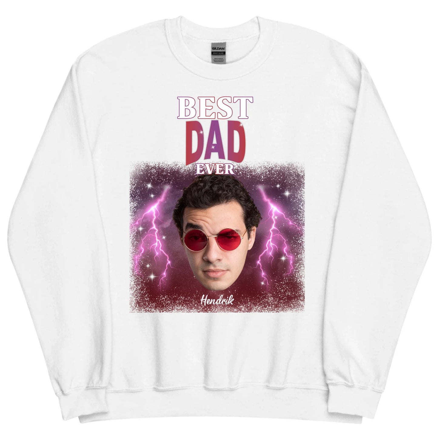 Gepersonaliseerde retro sweater - Best dad ever