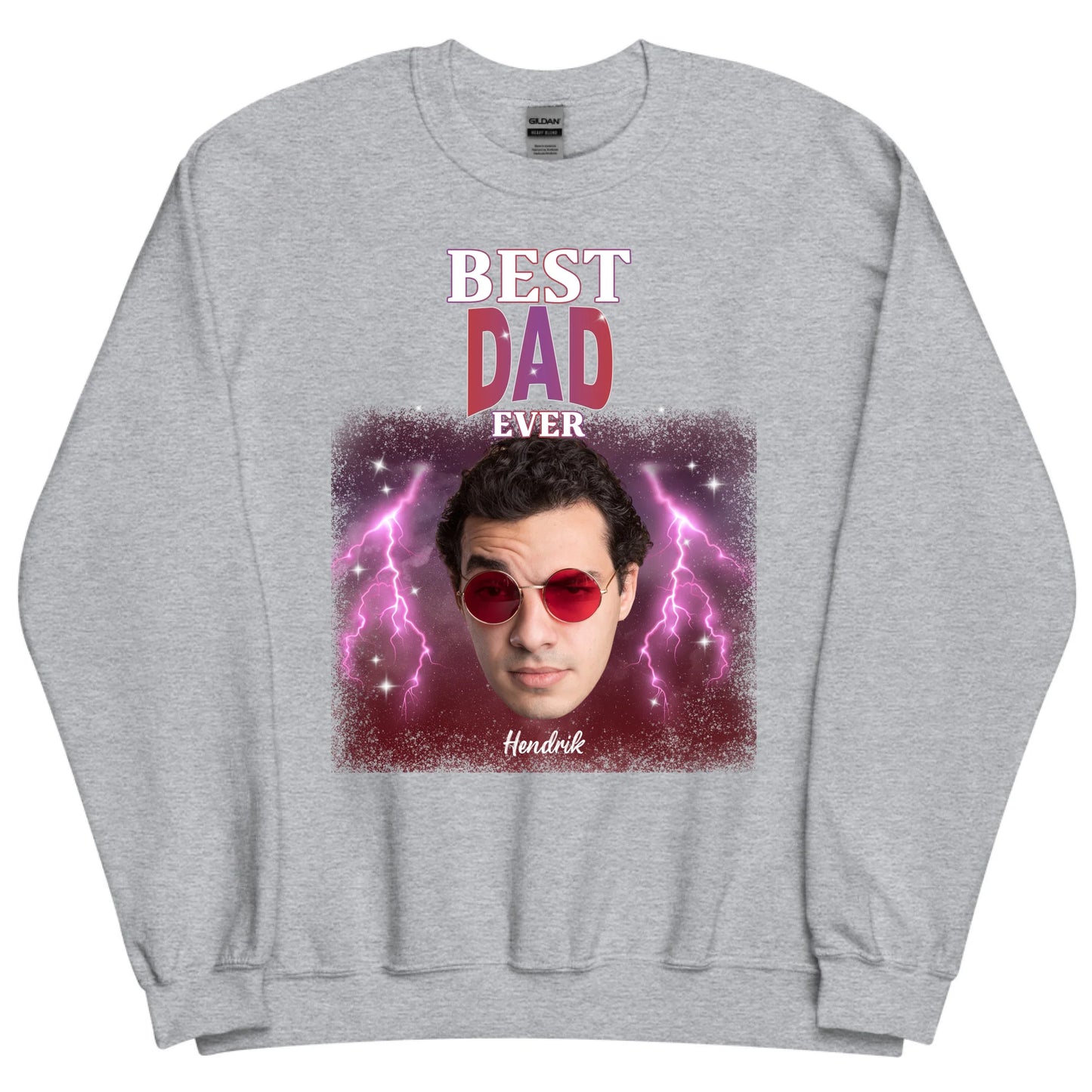 Gepersonaliseerde retro sweater - Best dad ever