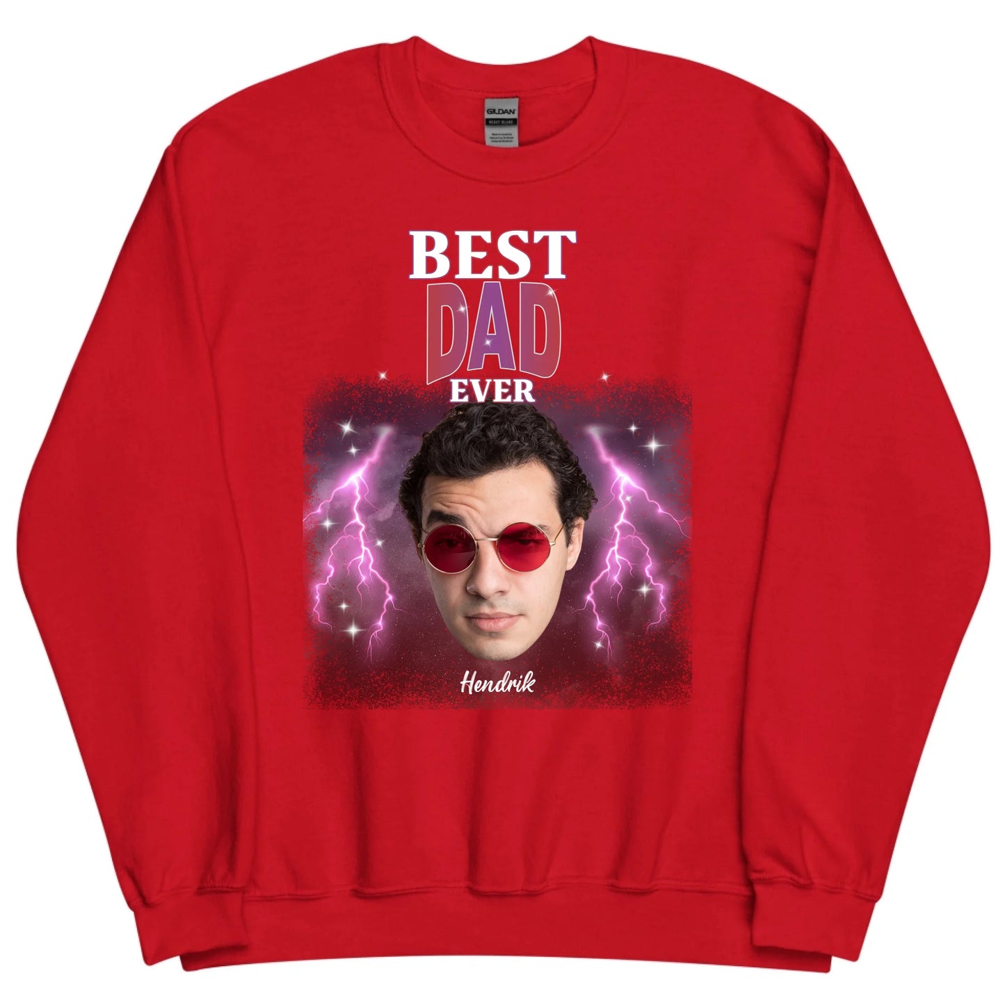Gepersonaliseerde retro sweater - Best dad ever