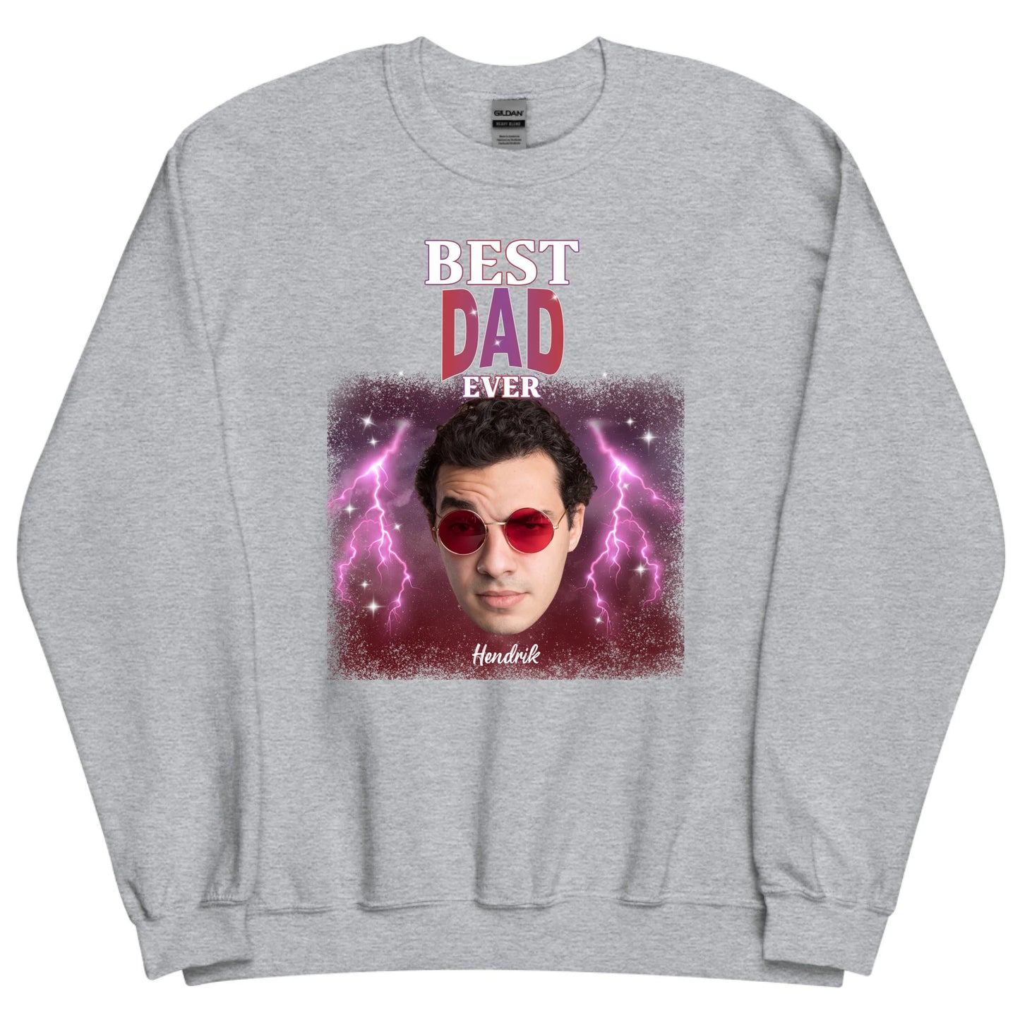 Gepersonaliseerde retro sweater - Best dad ever