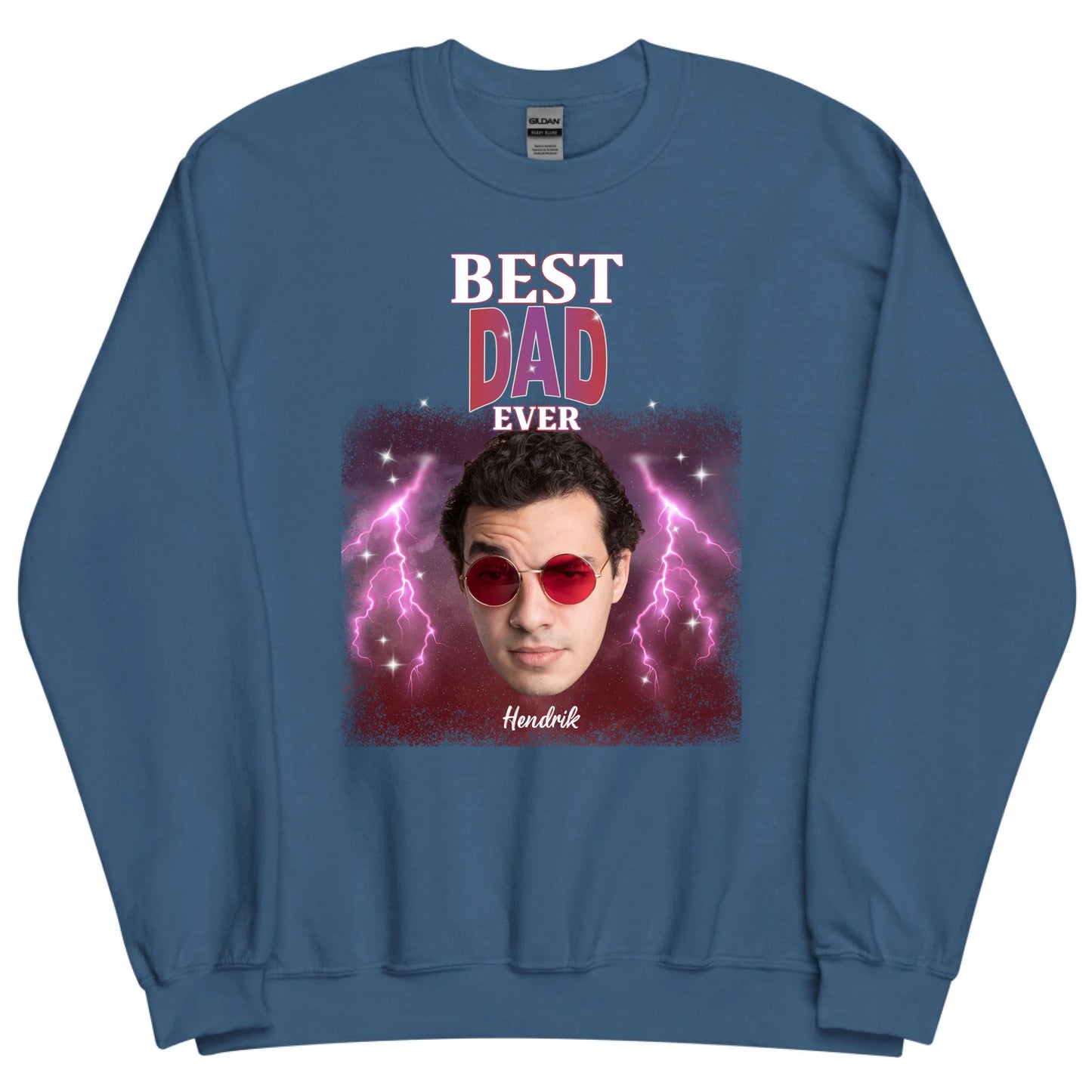 Gepersonaliseerde retro sweater - Best dad ever