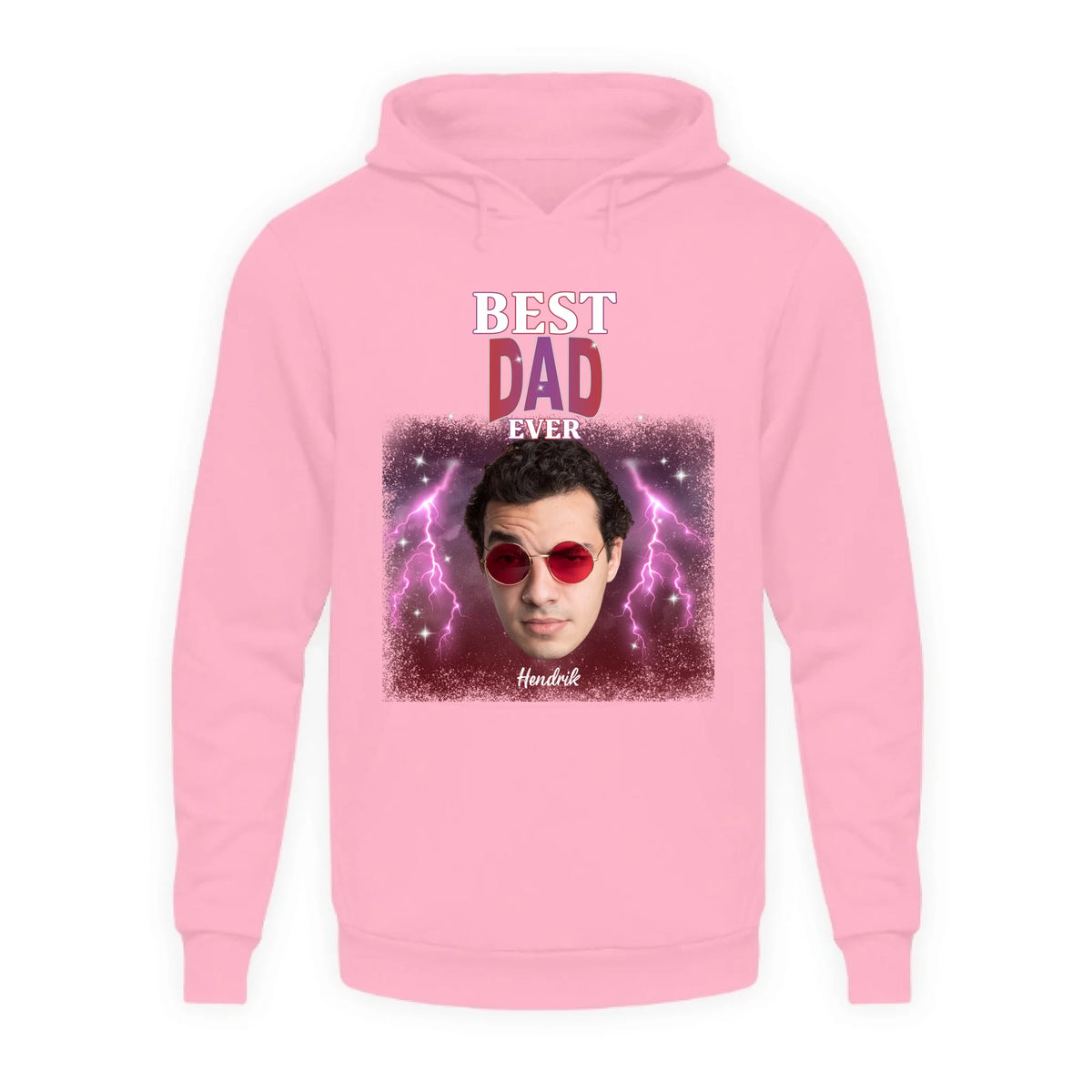 Gepersonaliseerde retro hoodie - Best dad ever