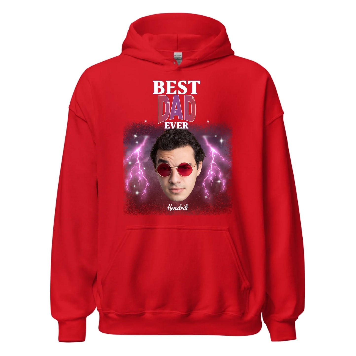 Gepersonaliseerde retro hoodie - Best dad ever