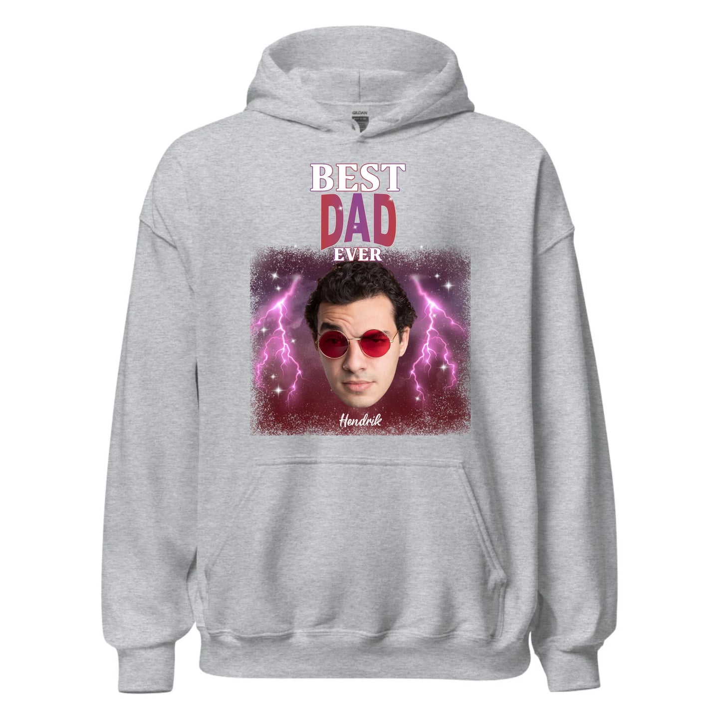 Personalisierter Retro-Hoodie – Der beste Papa aller Zeiten