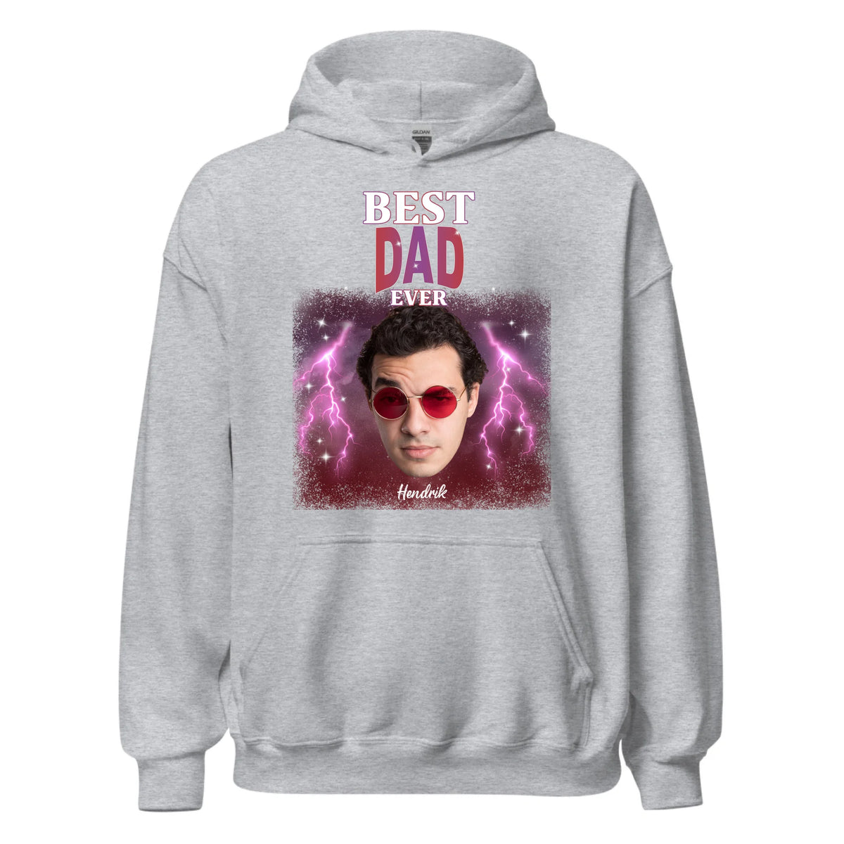 Gepersonaliseerde retro hoodie - Best dad ever