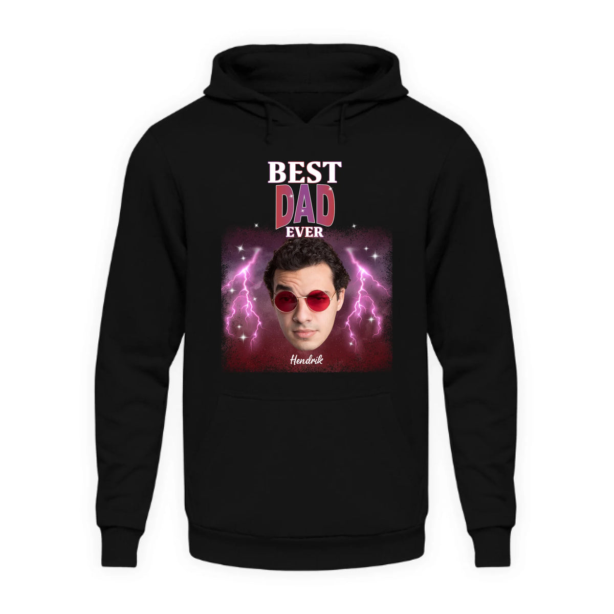 Gepersonaliseerde retro hoodie - Best dad ever