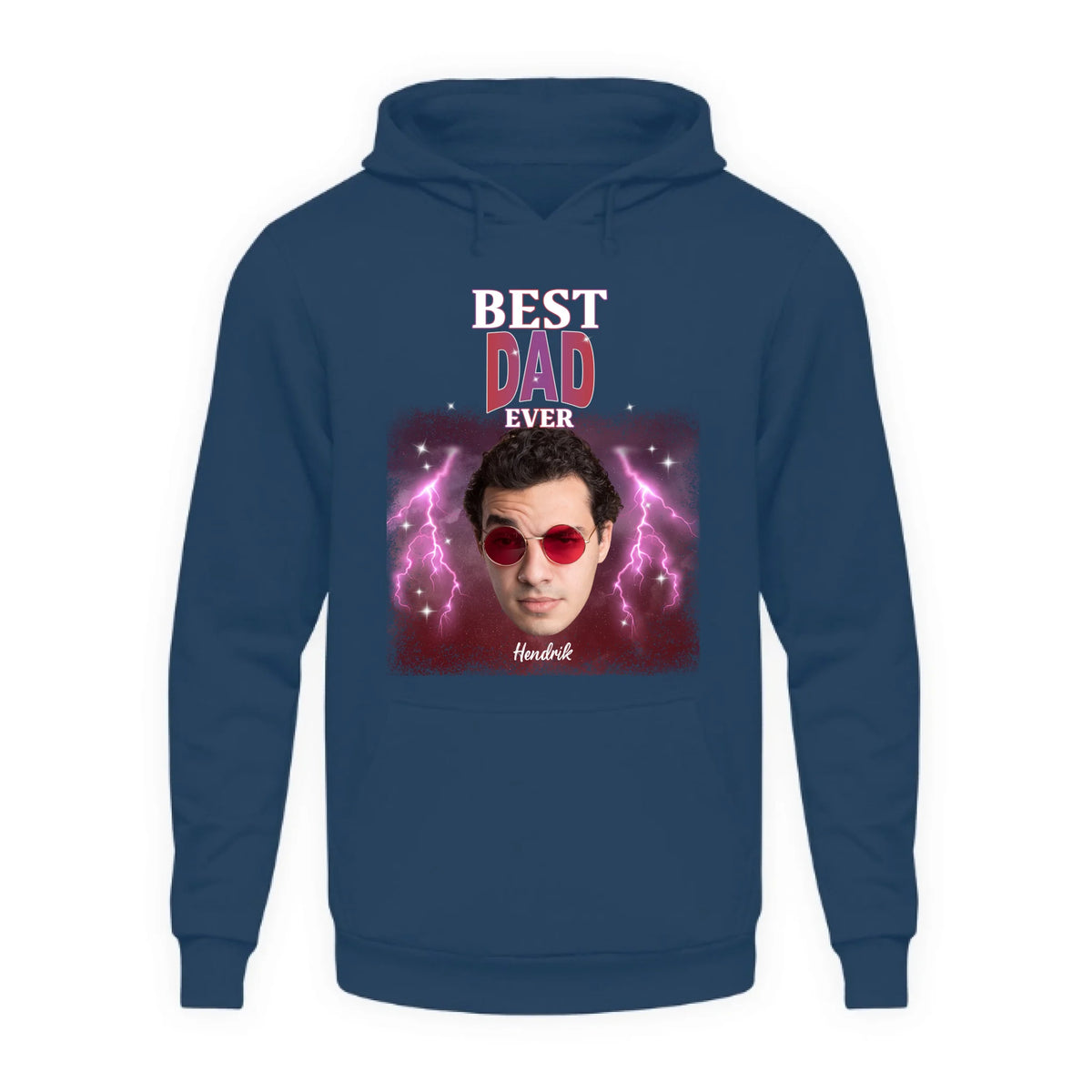 Gepersonaliseerde retro hoodie - Best dad ever