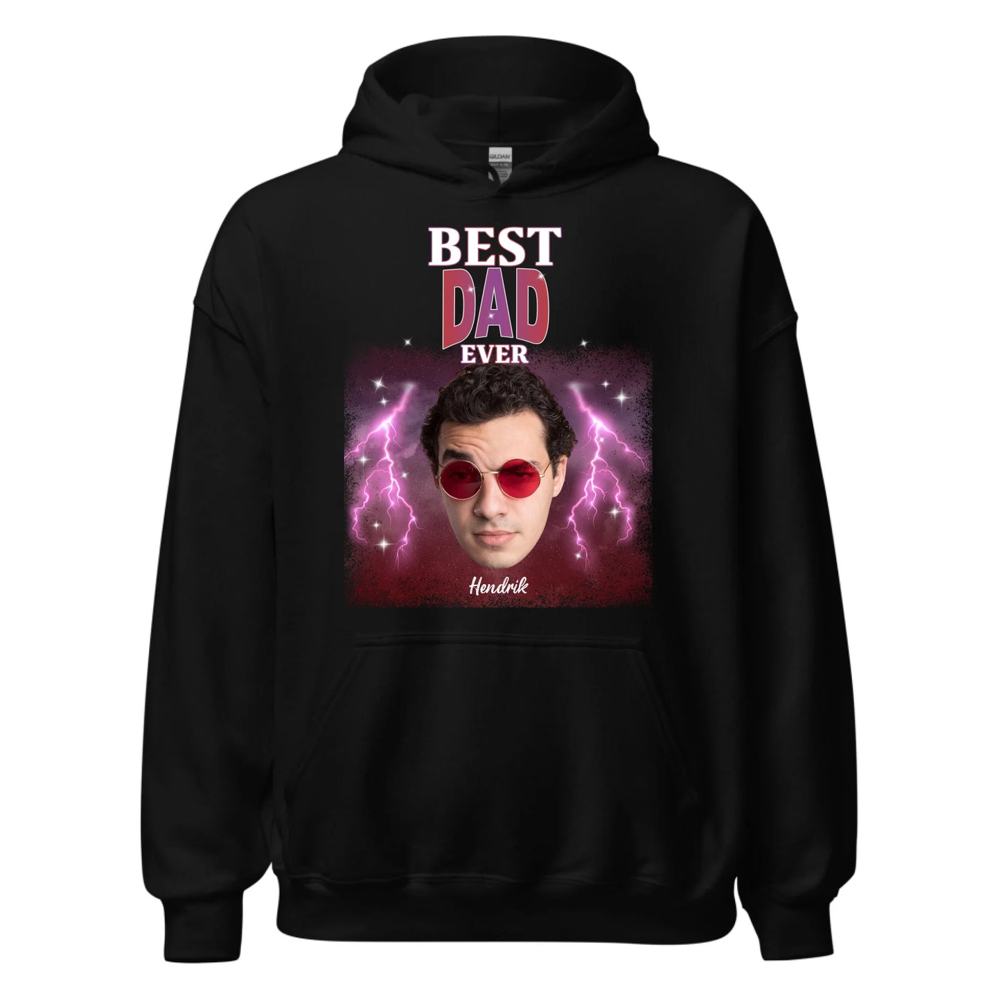 Personalisierter Retro-Hoodie – Der beste Papa aller Zeiten