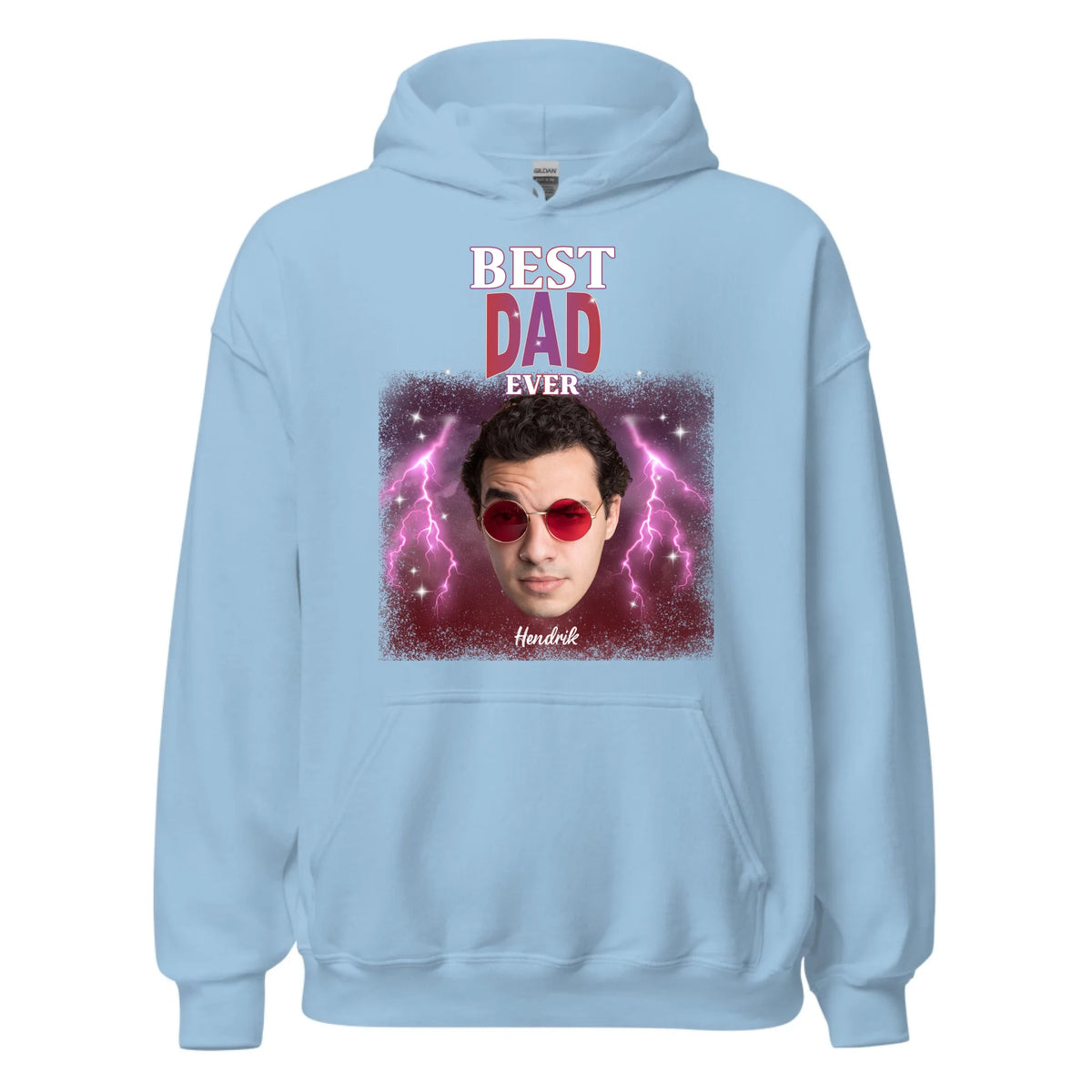 Gepersonaliseerde retro hoodie - Best dad ever