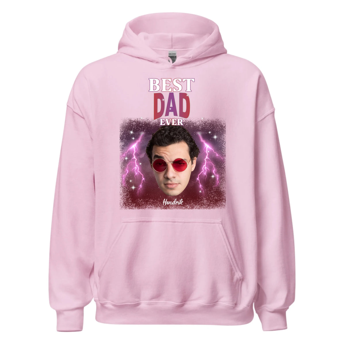 Gepersonaliseerde retro hoodie - Best dad ever