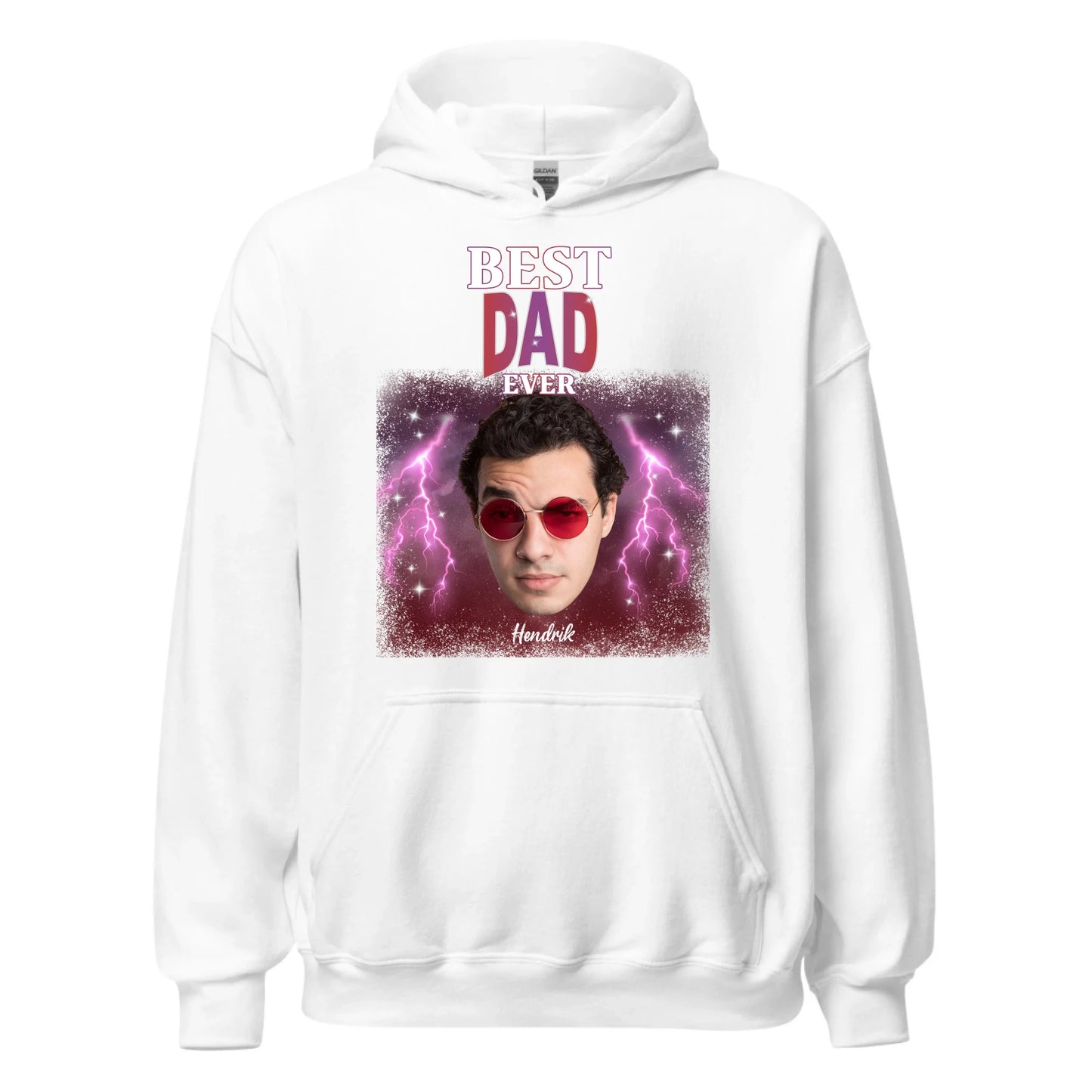 Personalisierter Retro-Hoodie – Der beste Papa aller Zeiten