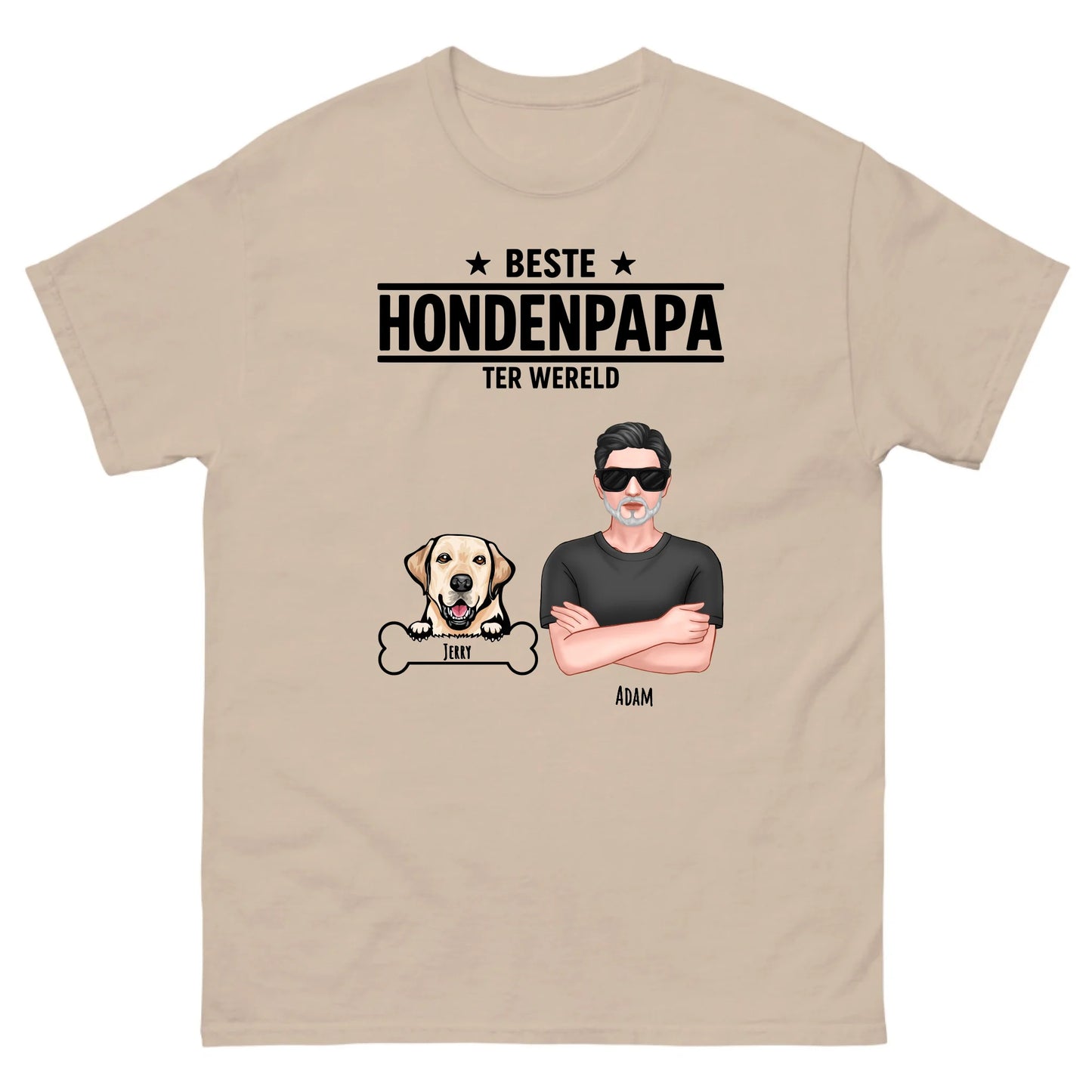 Gepersonaliseerd T-shirt - Beste hondenpapa ter wereld