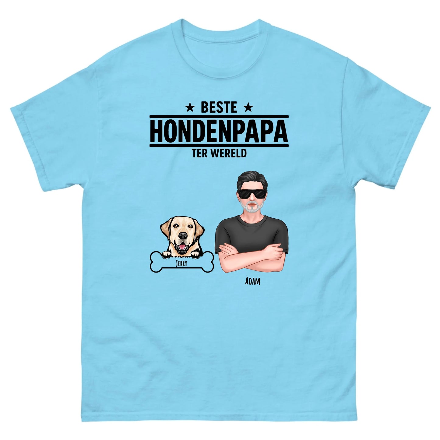 Gepersonaliseerd T-shirt - Beste hondenpapa ter wereld