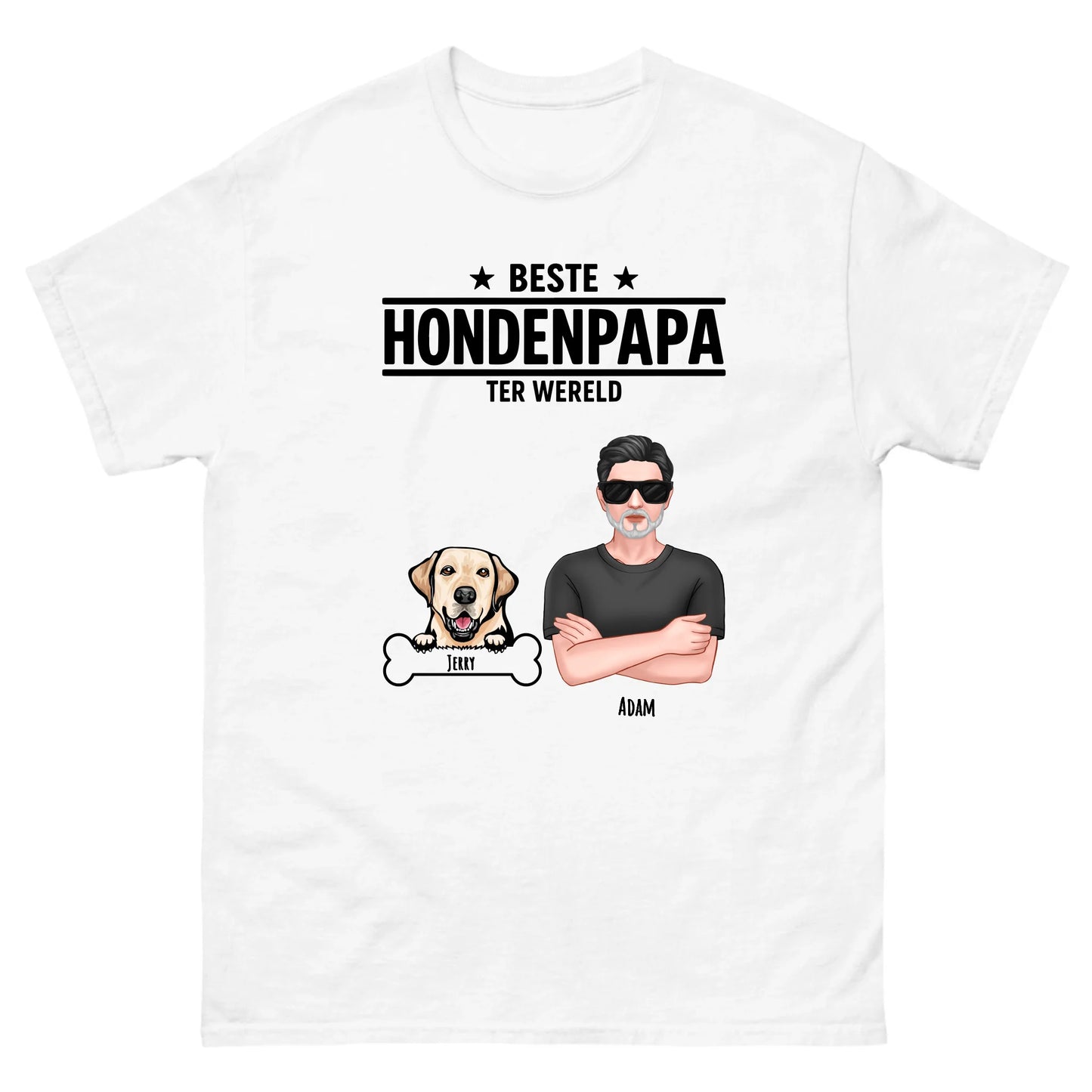 Gepersonaliseerd T-shirt - Beste hondenpapa ter wereld