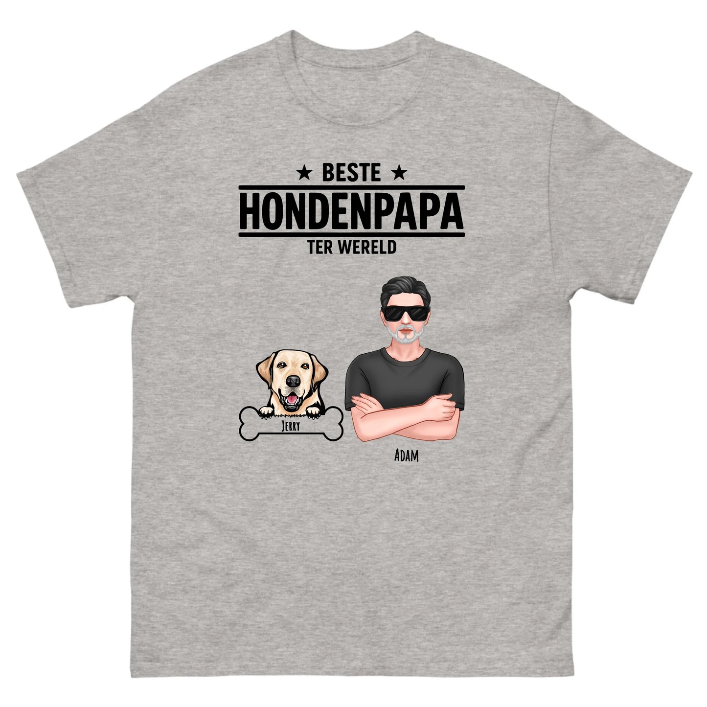 Gepersonaliseerd T-shirt - Beste hondenpapa ter wereld