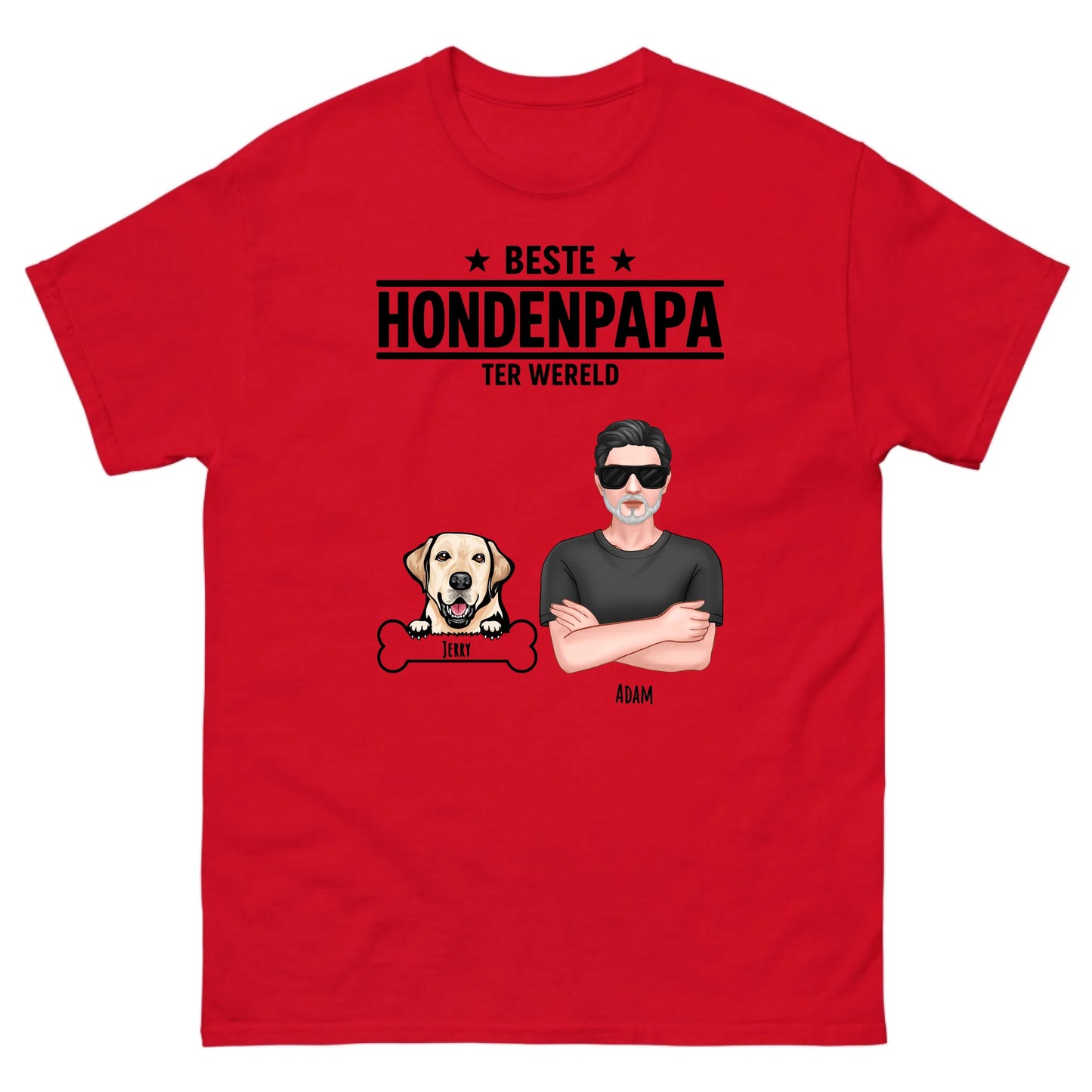 Gepersonaliseerd T-shirt - Beste hondenpapa ter wereld