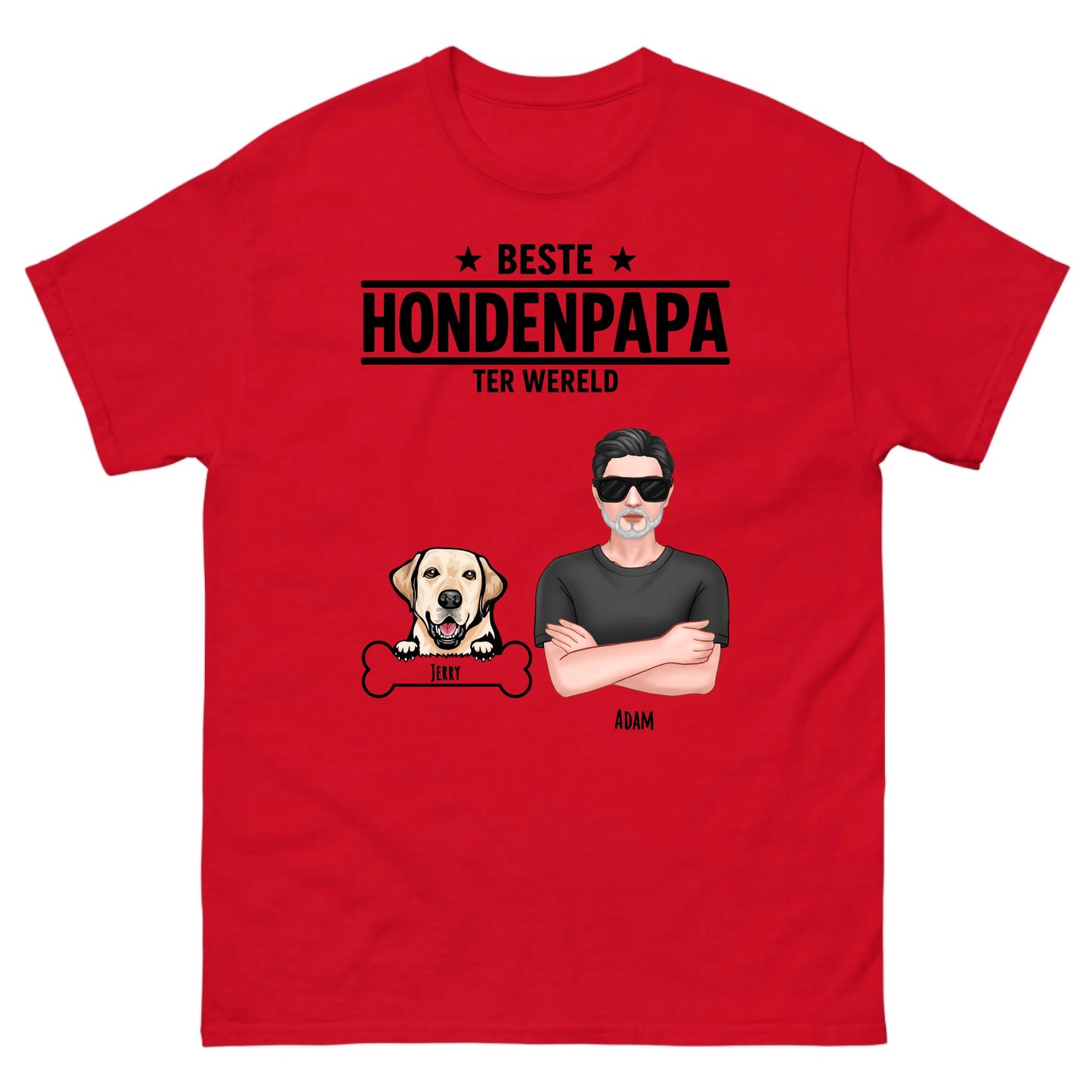 Gepersonaliseerd T-shirt - Beste hondenpapa ter wereld
