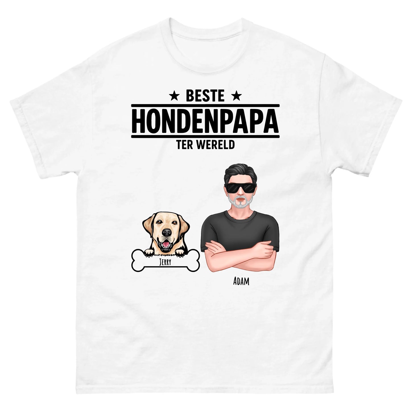 Gepersonaliseerd T-shirt - Beste hondenpapa ter wereld