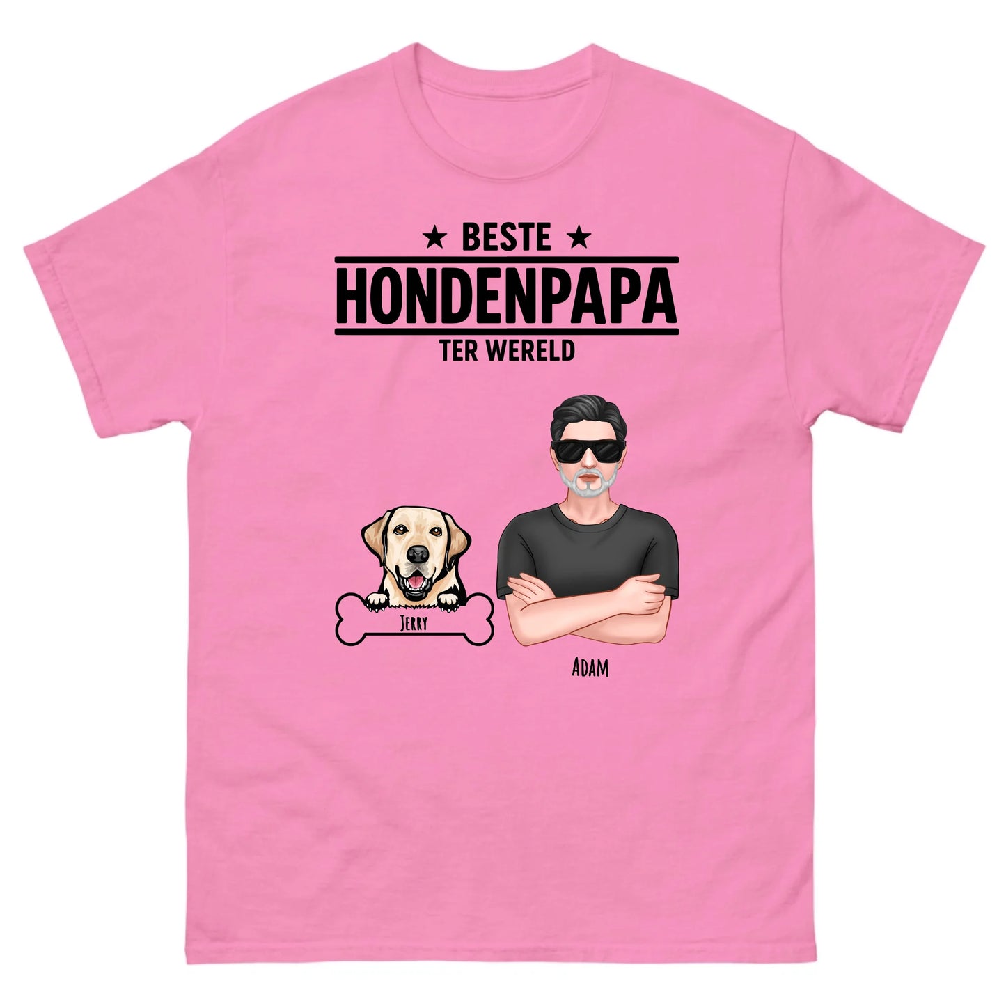 Gepersonaliseerd T-shirt - Beste hondenpapa ter wereld