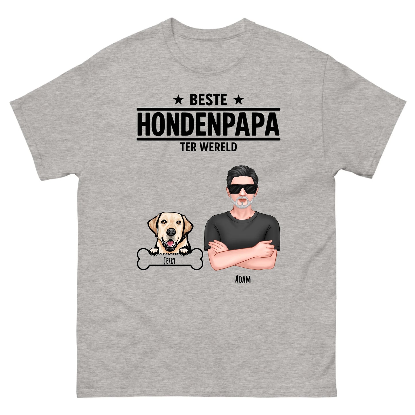 Gepersonaliseerd T-shirt - Beste hondenpapa ter wereld
