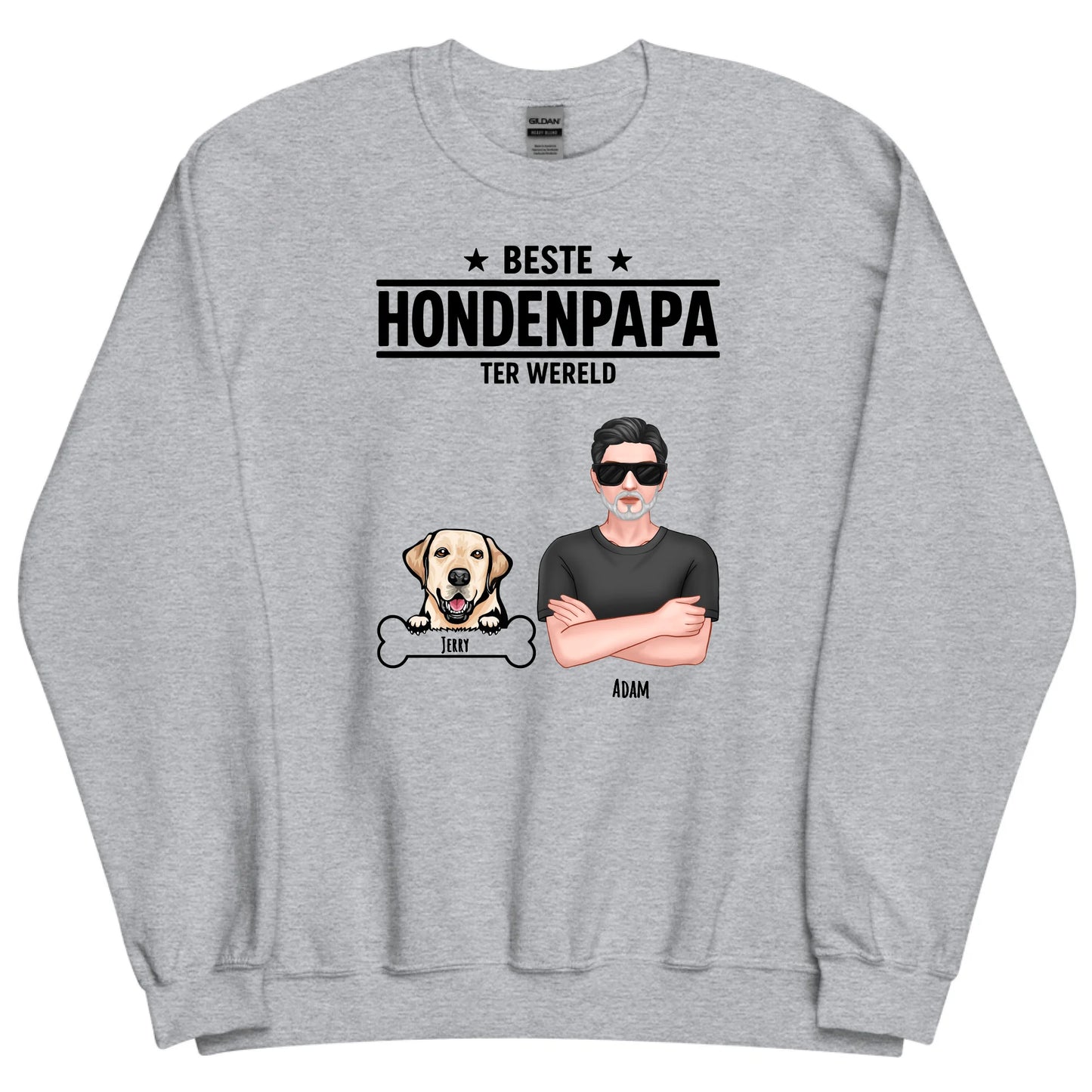 Gepersonaliseerde sweater - Beste hondenpapa ter wereld