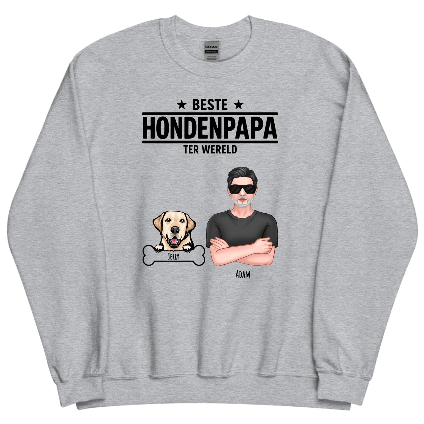 Gepersonaliseerde sweater - Beste hondenpapa ter wereld