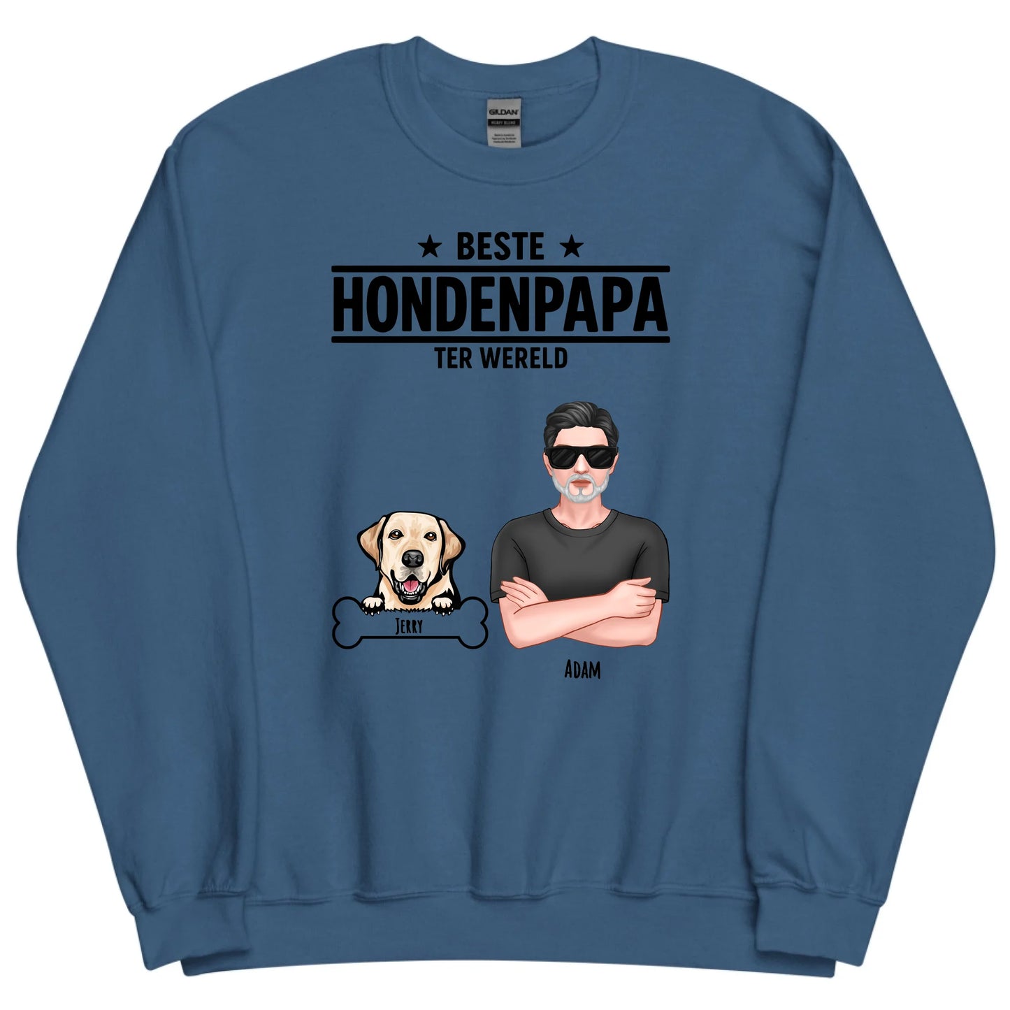 Gepersonaliseerde sweater - Beste hondenpapa ter wereld