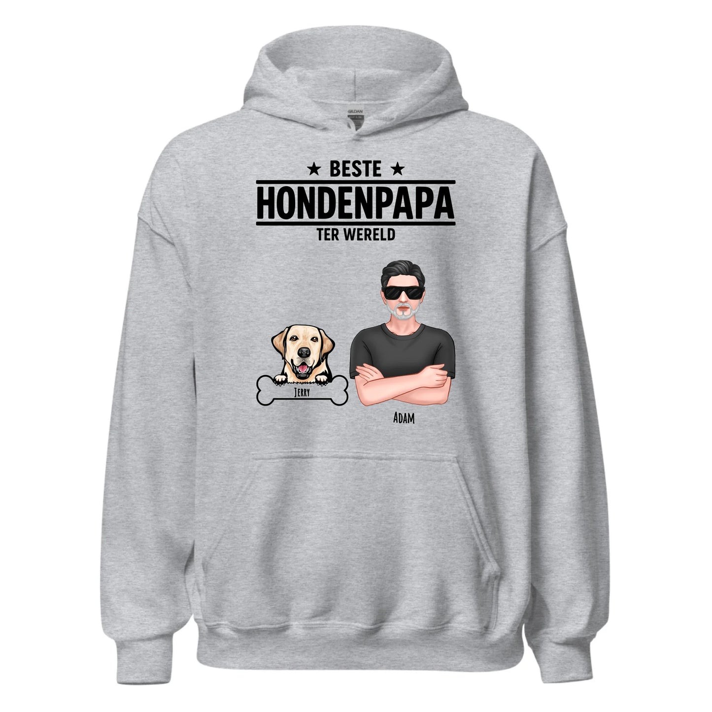 Gepersonaliseerde hoodie - Beste hondenpapa ter wereld