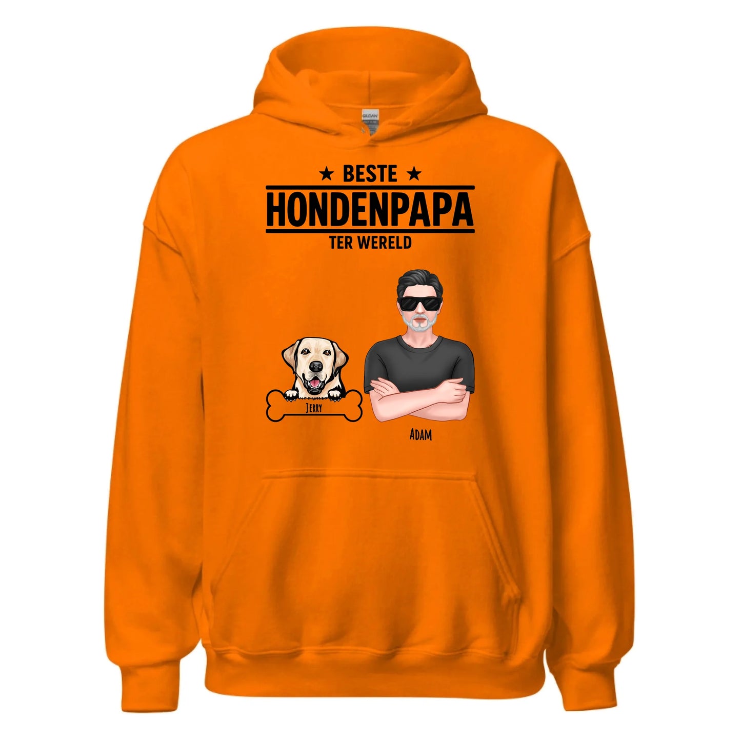 Gepersonaliseerde hoodie - Beste hondenpapa ter wereld