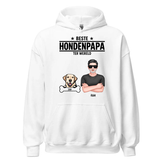 Gepersonaliseerde hoodie - Beste hondenpapa ter wereld