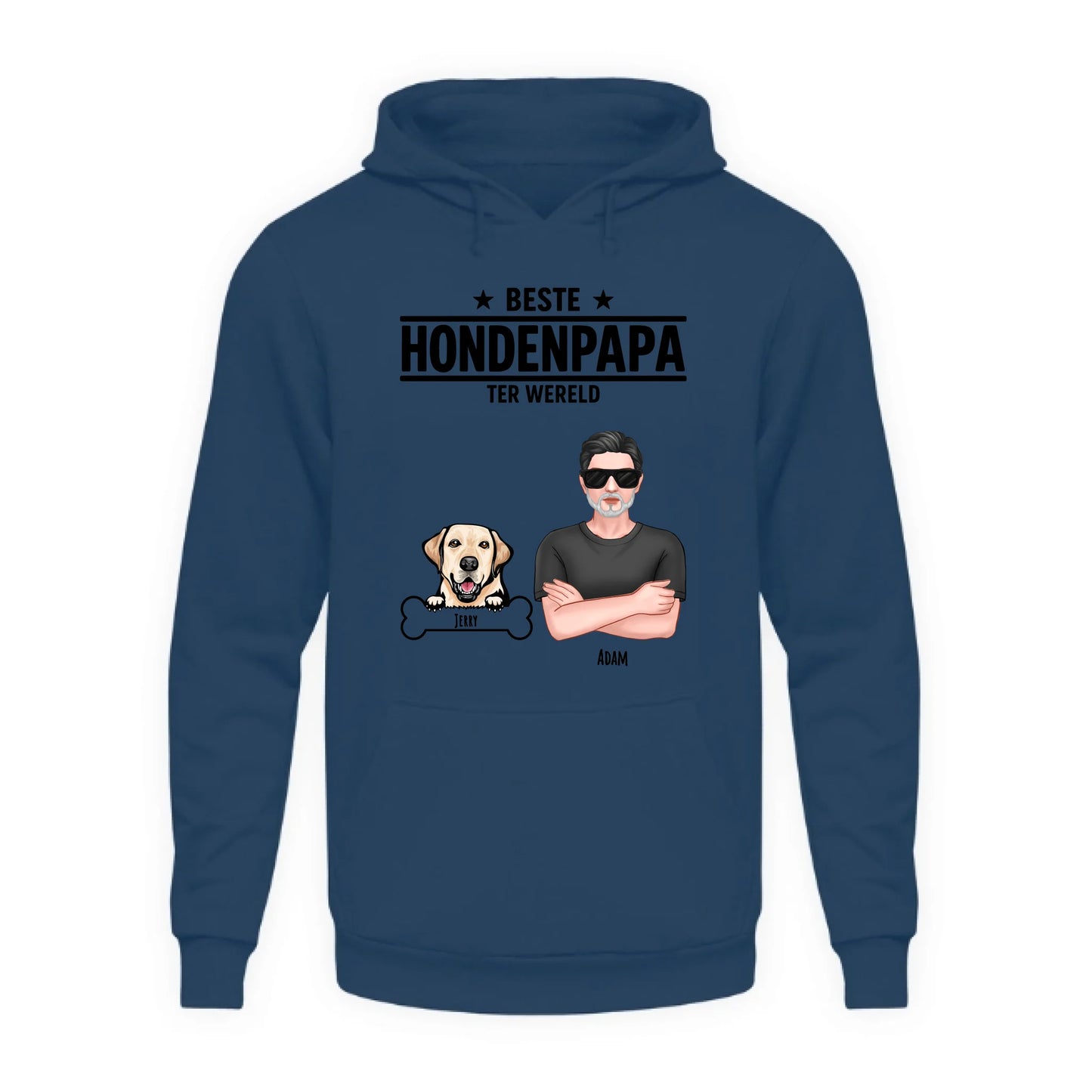 Gepersonaliseerde hoodie - Beste hondenpapa ter wereld
