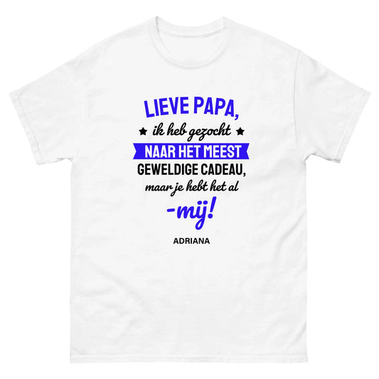 Gepersonaliseerd T-shirt - Lieve papa