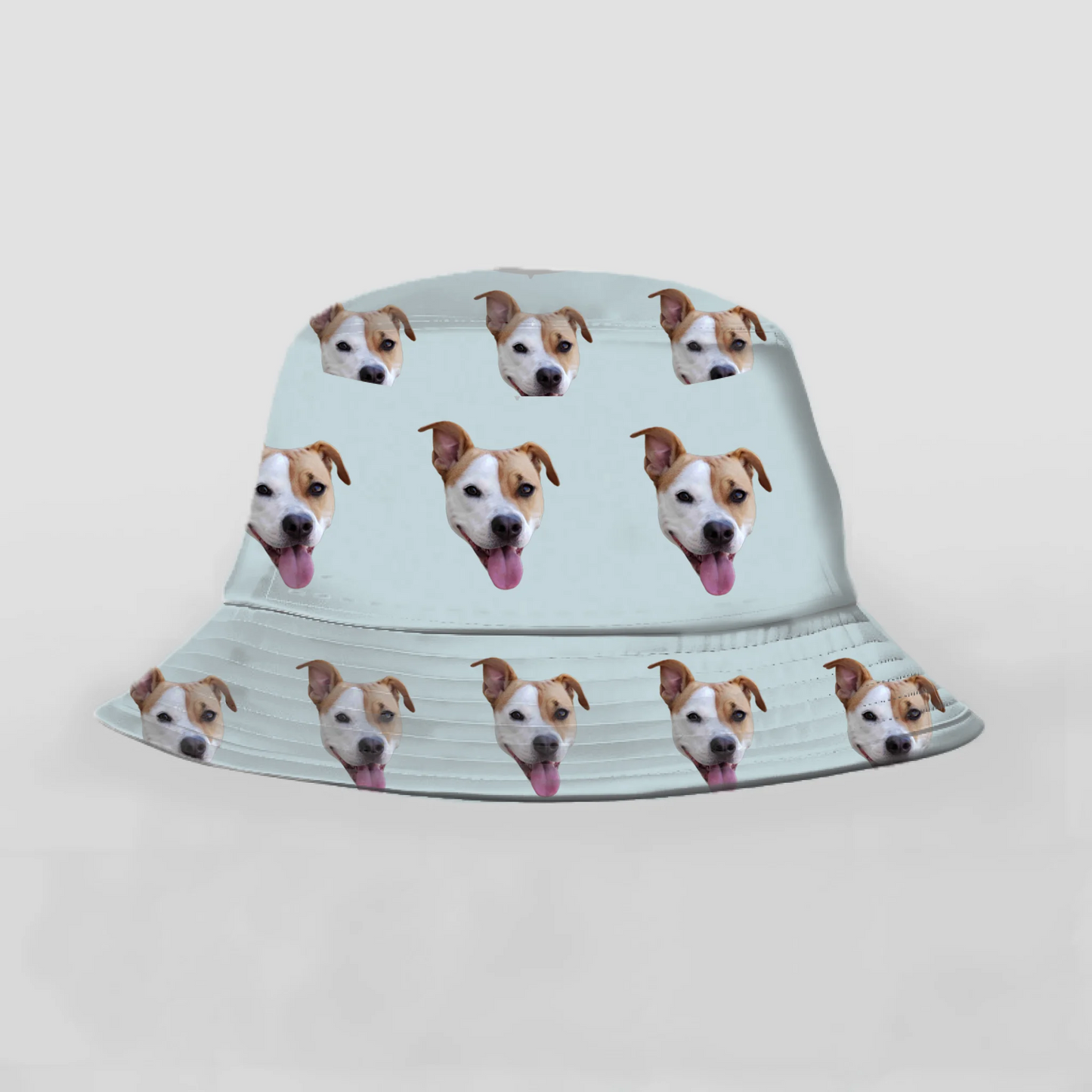 Gepersonaliseerde bucket hat met uitgeknipte huisdierenkoppen