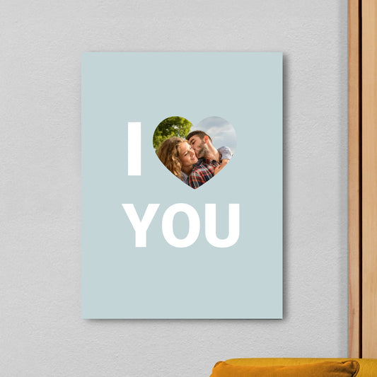 Gepersonaliseerd foto canvas - I love you
