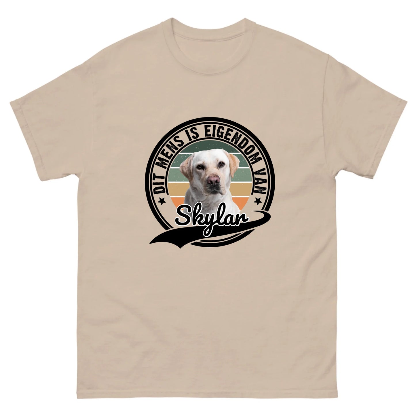 Gepersonaliseerd T-shirt - Dit mens is eigendom van [huisdiernaam]