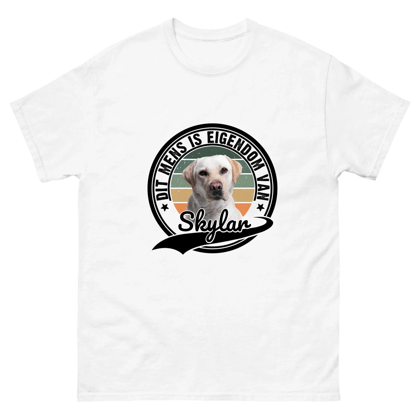 Gepersonaliseerd T-shirt - Dit mens is eigendom van [huisdiernaam]