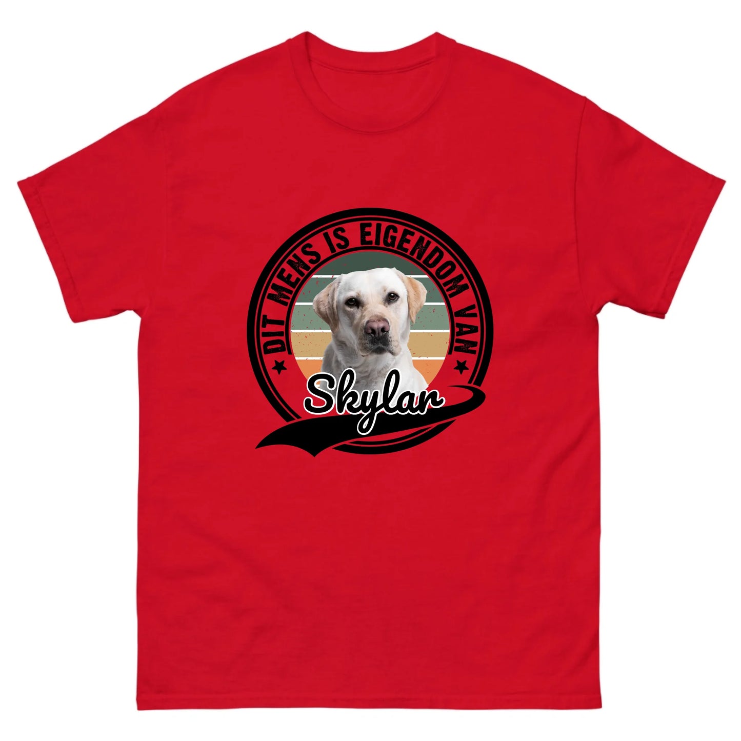 Gepersonaliseerd T-shirt - Dit mens is eigendom van [huisdiernaam]
