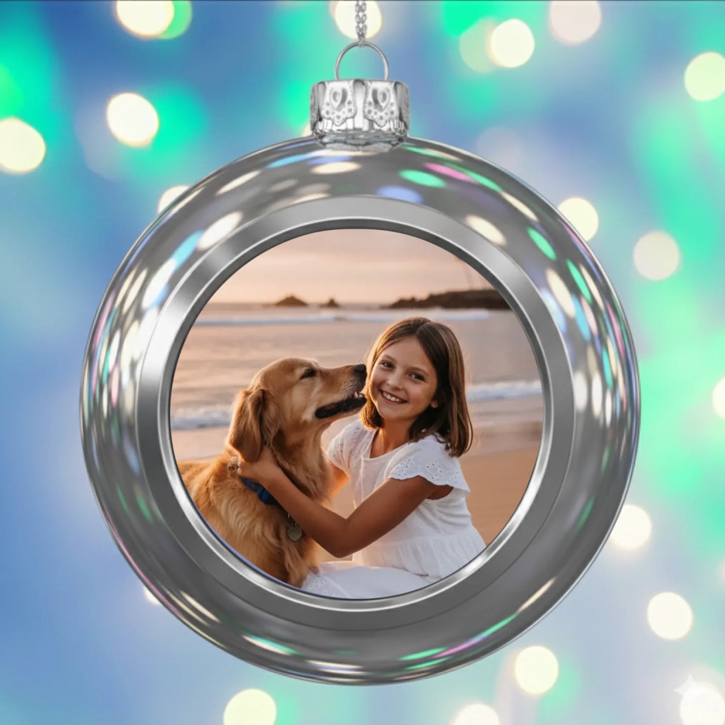 Kerstbal zilver