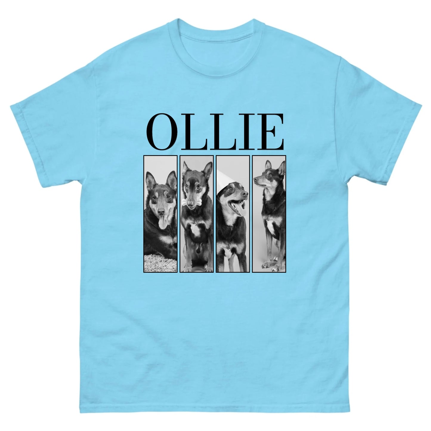 Gepersonaliseerd T-shirt - Zwartwit foto's en naam