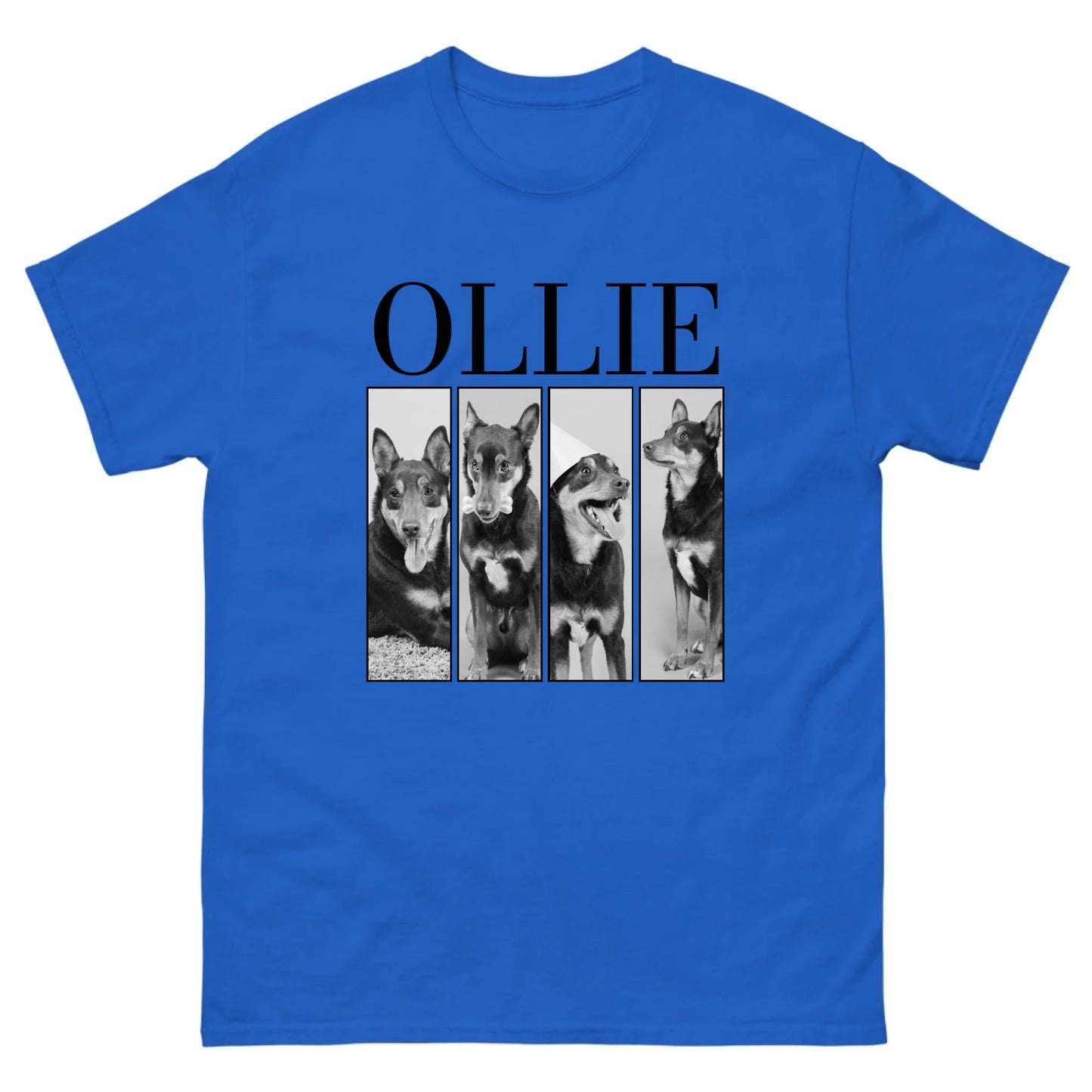 Gepersonaliseerd T-shirt - Zwartwit foto's en naam