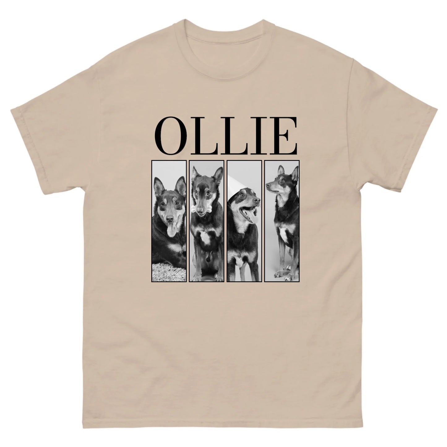 Gepersonaliseerd T-shirt - Zwartwit foto's en naam